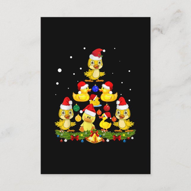 Cartão De Informações Árvore de Natal Duck (Frente)