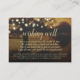 Cartão De Informações Árvore russa e luzes casando desejando bem