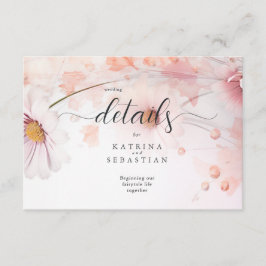 Cartão De Informações Assias Rosa Impressionantes