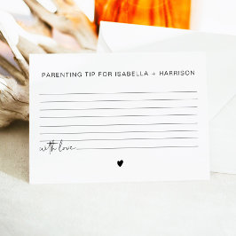 Cartão De Informações Assistente de Parentalidade Moderno ADELLA e Jogo 