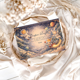 Cartão De Informações Astronaut Animals Space Diapper Raffle