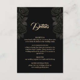 Cartão De Informações Até a morte nos separamos dos detalhes do casament