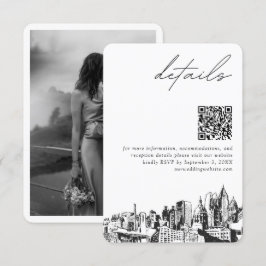 Cartão De Informações Atlanta Wedding Details QR Code Small