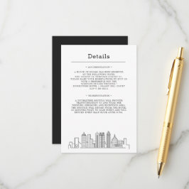 Cartão De Informações Atlanta Wedding | Detalhes do convidado