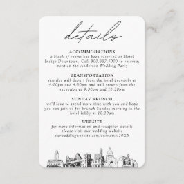 Cartão De Informações Austin Wedding Small Vertical Details