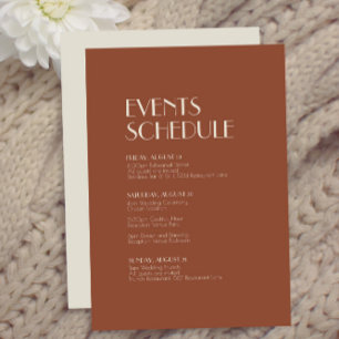 Cartão De Informações Autumn Boho Deco   Horário de casamento por ferrug