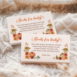 Cartão De Informações Autumn Little Pumpkin Books para Bebê