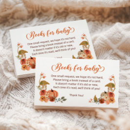 Cartão De Informações Autumn Little Pumpkin Books para Bebê