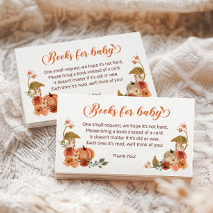 Cartão De Informações Autumn Little Pumpkin Books para Bebê
