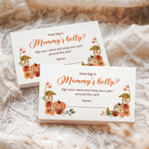Cartão De Informações Autumn Little Pumpkin Quão grande é a barriga das 