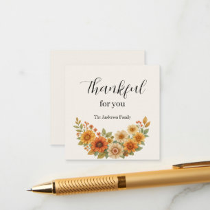 Cartão De Informações Autumn Wreath - Queda Floral - Ação de Graças