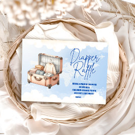 Cartão De Informações Aventura no Mapa Mundial Aguarda Fralda Raffle