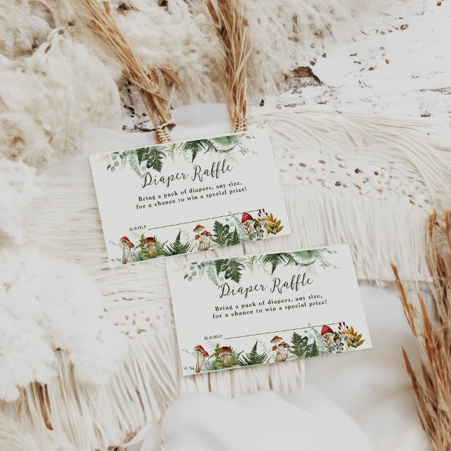 Cartão De Informações Aventura Woodland Mushroom Baby Boy Chá (Criador carregado)