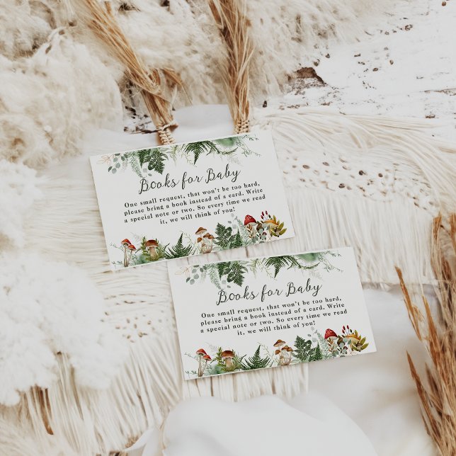 Cartão De Informações Aventura Woodland Mushroom Baby Boy Chá (Criador carregado)