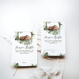 Cartão De Informações Aventura Woodland Mushroom Bear Baby Boy Chá