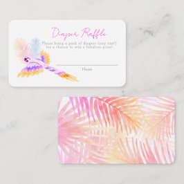 Cartão De Informações Aves Tropicais Havaianas - Fralda Raffle