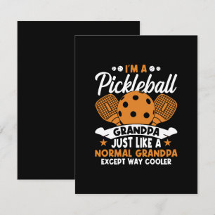 Cartão De Informações Avô Jogador de Pickleball Legal
