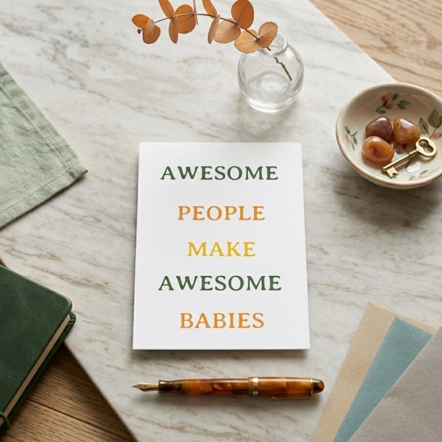 Cartão De Informações Awesome People Make Awesome Babies Card (Criador carregado)