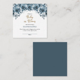 Cartão De Informações Azul-Cobra Floral Garoto Fralda Raffle