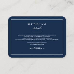 Cartão De Informações Azul da Noite Polar