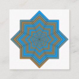 Cartão De Informações Azul e Estrela de Brasa