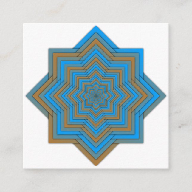 Cartão De Informações Azul e Estrela de Brasa (Frente)