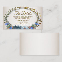 Azul Floral Geométrico Dourado Detalhe de Casament