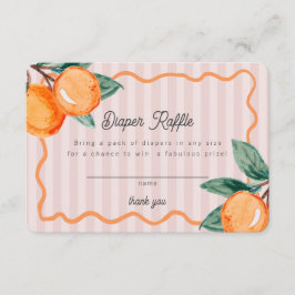 Cartão De Informações Azul Pequeno Pastel Citrus Fralda Raffle