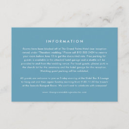 Cartão De Informações Azulejo azul grego quadro simples destino casament