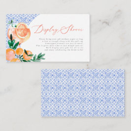 Cartão De Informações Azulejo Positano do Aperol Spritz Azul Chá