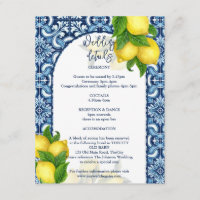 Azulejos azuis limão Amalfi Positano