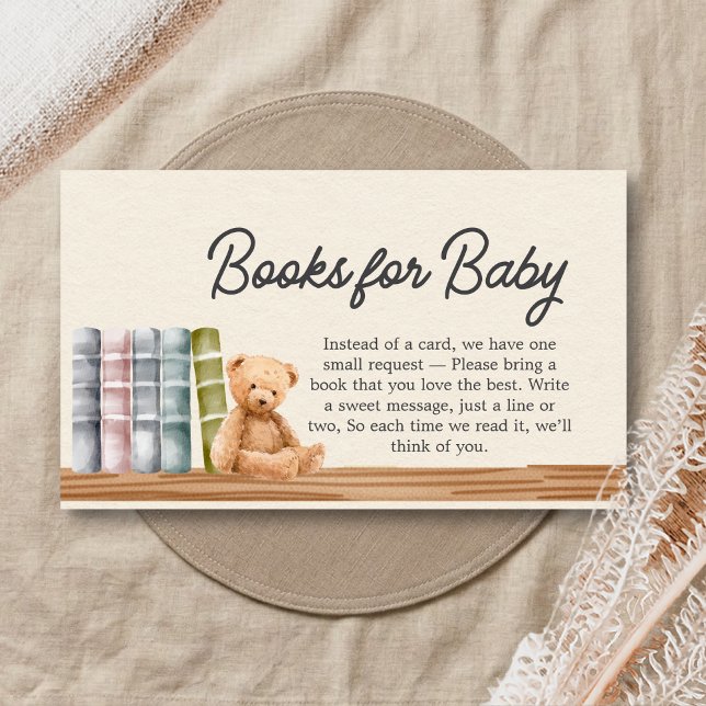 Cartão De Informações Baby Books & Brunch Neutral Shower Books for Baby (Books and Brunch Baby Shower Books for Baby)