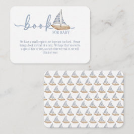 Cartão De Informações Baby Boy Sail Chá Book para Bebê
