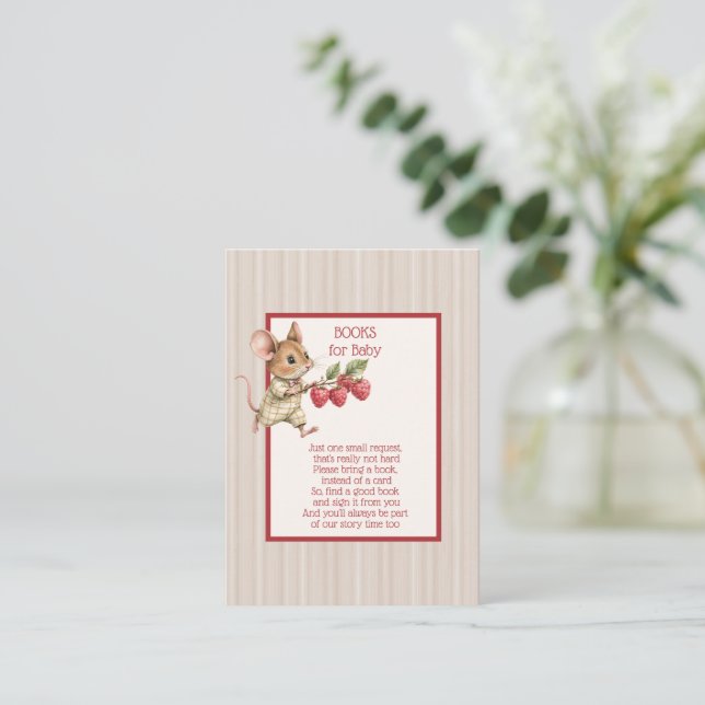 Cartão De Informações Baby Boy Woodland Animal Livros para Bebê (Em pé/Frente)