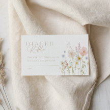 Baby In Bloom Baby Shower Insert Card Raffle