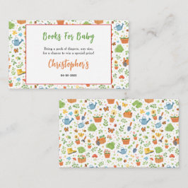 Cartão De Informações Baby in Bloom Garden Baby Shower | Cute Floral