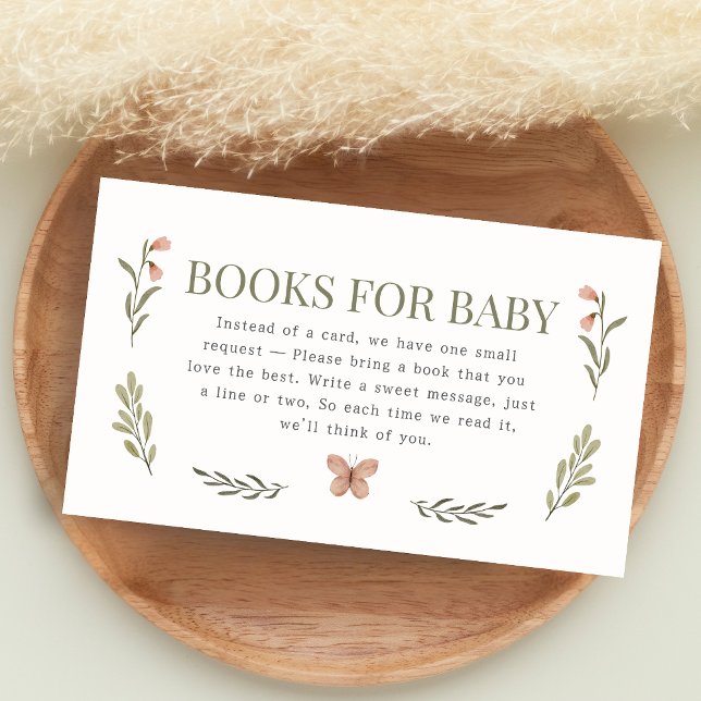 Cartão De Informações Baby in Bloom Wildflower Shower Books for Baby (Minimalist Baby in Bloom Baby Shower Books for Baby)