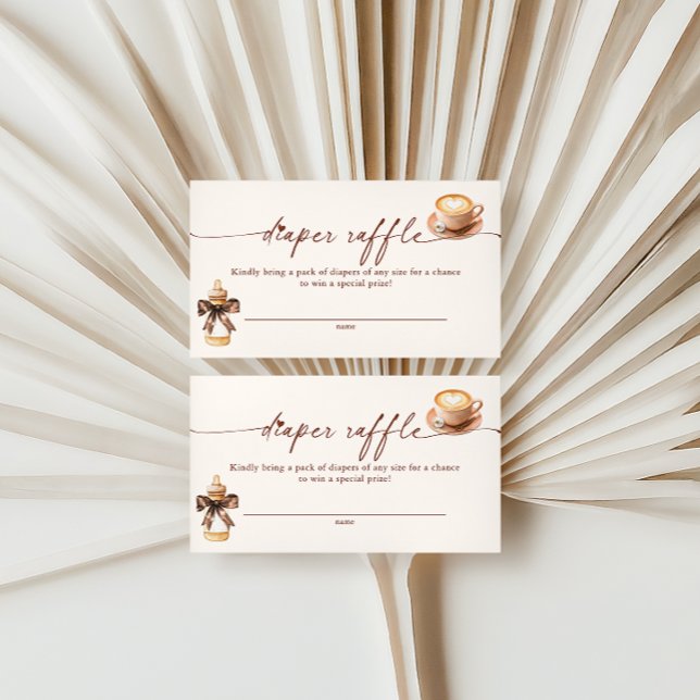 Cartão De Informações Baby Is Brewing Coffee Diaper Raffle Card (Criador carregado)