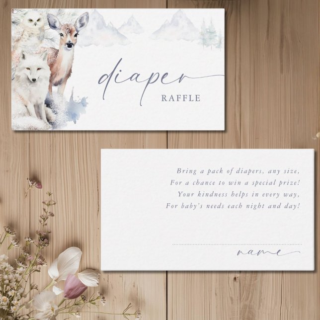 Cartão De Informações Baby It's Cold Outside Baby Shower Diaper Raffle (Criador carregado)