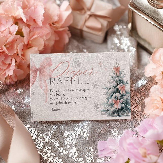 Cartão De Informações Baby it's cold outside Winter Diaper Raffle Shower (Baby it's cold outside Winter Diaper Raffle Shower Enclosure Card)