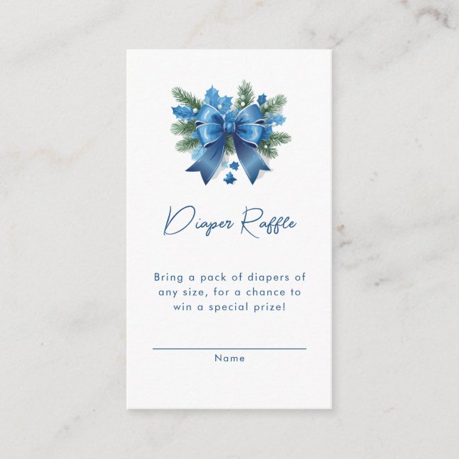 Cartão De Informações Baby It's Fold Outside Winter Chá de fraldas Enclo (Frente)