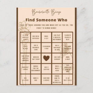 Cartão De Informações Bachelorette Bingo Party
