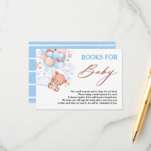 Cartão De Informações Balanço de espera Livros Azuis de Urso de Teddy pa