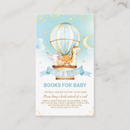 Cartão De Informações Balão de Ar Quente Animais da Selva Menino Traga u