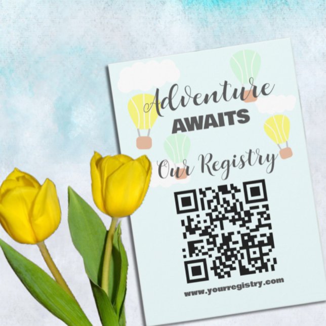 Cartão De Informações Balão de ar quente Sexo Chá de fraldas neutro (Criador carregado)