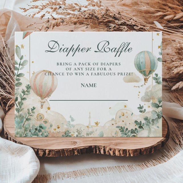 Cartão De Informações Balão de Ar Quente Whimsical Raffle (Criador carregado)