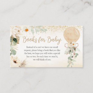 Cartão De Informações Balão Verde Gênero Livros Neutrais para Bebê