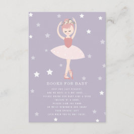 Cartão De Informações Ballerina Stars Purple Baby Book Solicitação