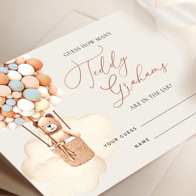 Cartão De Informações Balões Azuis Adivinham Quantos Bilhetes De Grahama (Criador carregado)