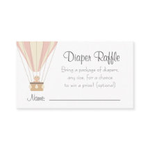 Balões de ar quente cor-de-rosa Fralda Raffle